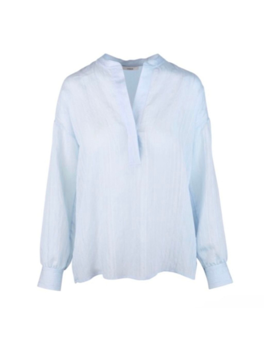 Vince Powder Blue Striped Drape Blouse M